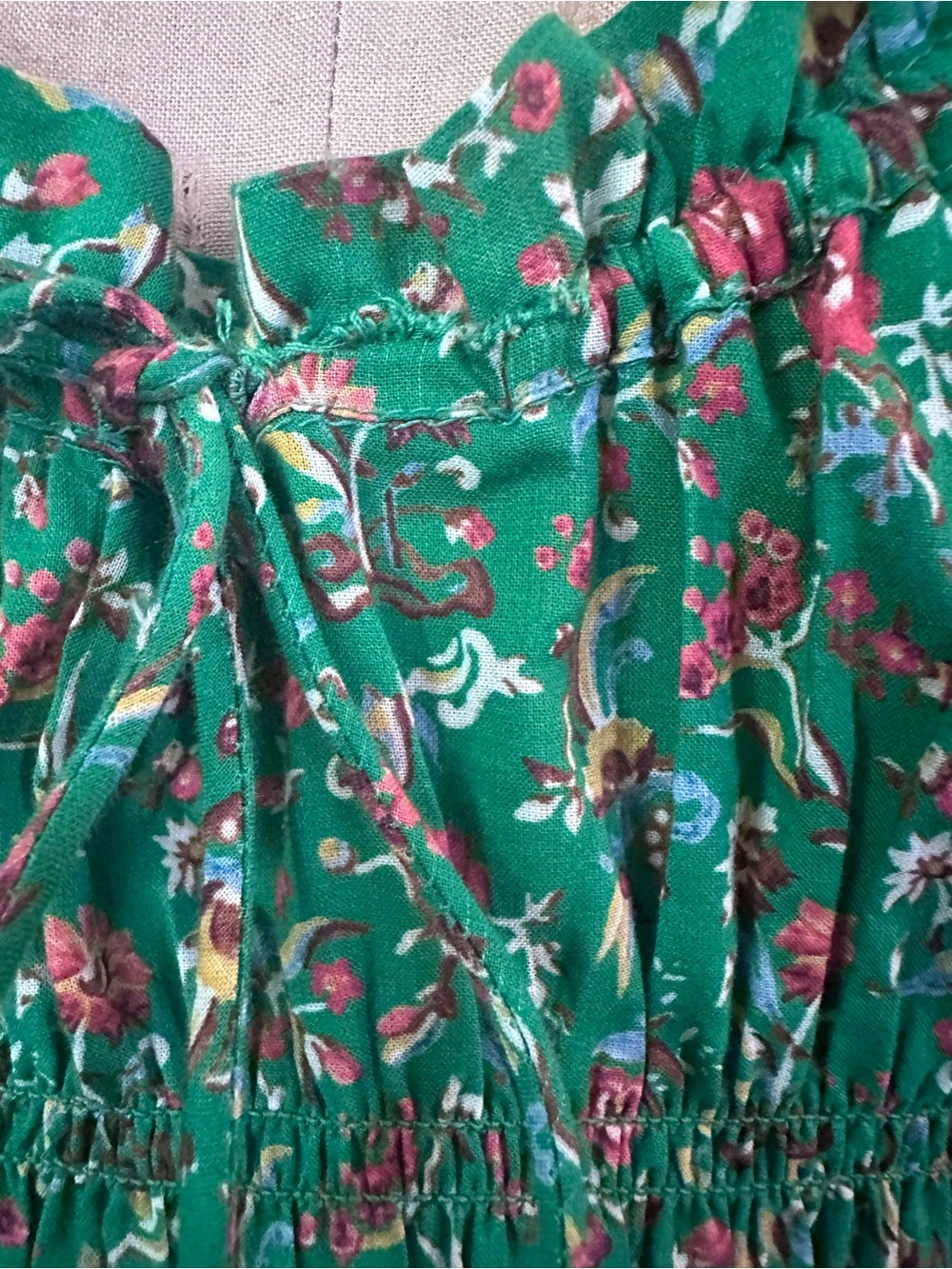 Doen Emmaretta in Emerald Jardin Du Chateau Size Large NWT (Slight Flaw) - Picture 6 of 13